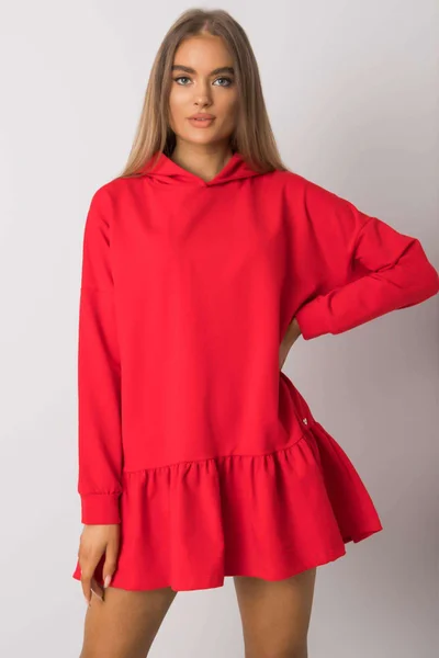 Moderní bavlněné mikinové mini šaty FPrice