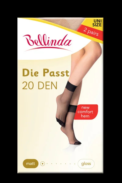 Dámské silonkové matné ponožky 2 páry DIE PASST SOCKS E327 - BELLINDA - almond