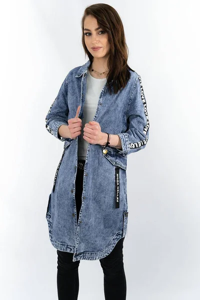 Volná dámská džínová bundapřehoz přes oblečení YL169 Re-Dress