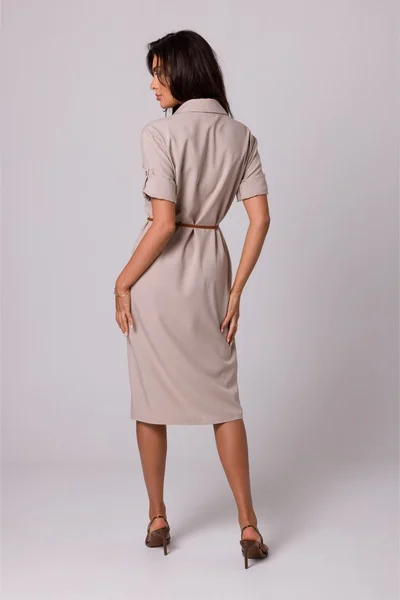 Světle béžové dámské šaty BeWear styl safari