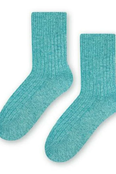 Dámské vlněné ponožky C981 Steven (MAROON/STRIPES)