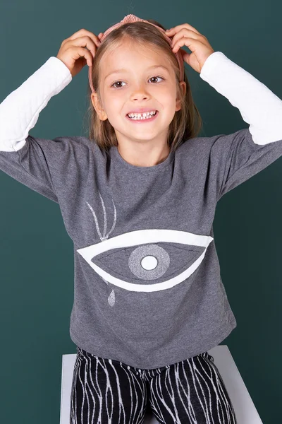 Dívčí šedé tričko s okem FPrice