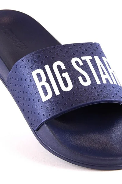 Modré gumové pánské pantofle s logem Big Star