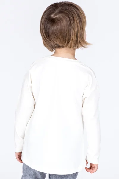 Bílé dívčí tričko se smajlíkem FPrice