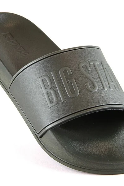 Khaki pánské gumové pantofle s logem Big Star