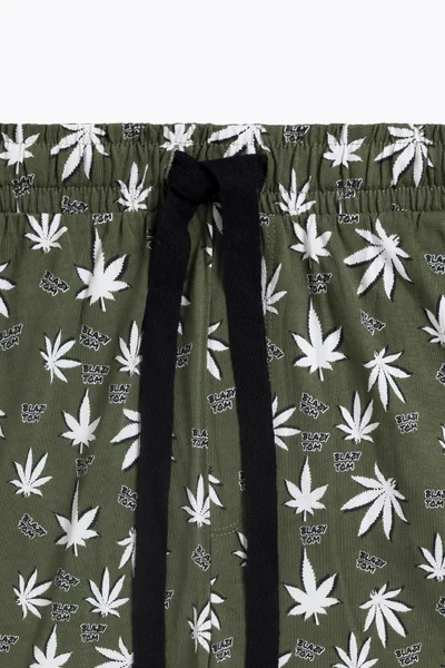Khaki pánské pyžamo se šortkami Weed Atlantic