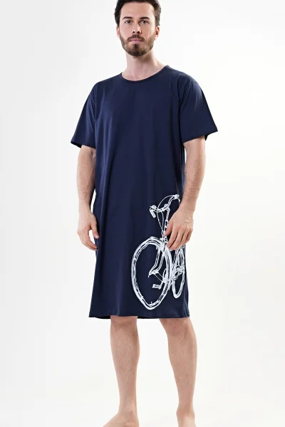 Pánská noční košile s potiskem Cyklistika Vienetta