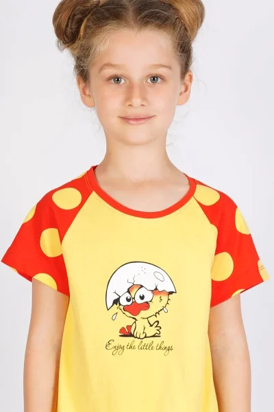 Dětská noční košilka s krátkým rukávem Malé kuře Vienetta Secret