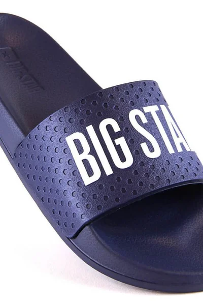 Tmavě modré dámské pantofle s logem Big Star