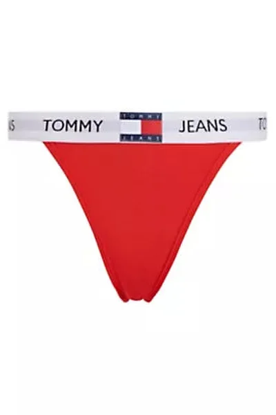 Zdobené červené dámské kalhotky Tommy Hilfiger