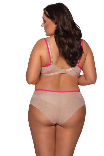 Částečně vyztužená dámská plus size podprsenka Ava