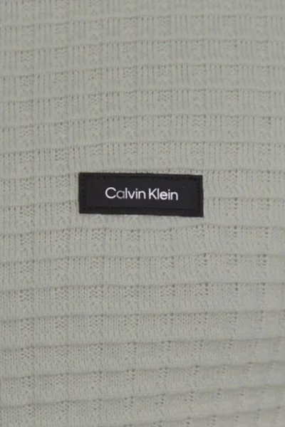 Světle zelený jednoduchý pánský pulovr Calvin Klein