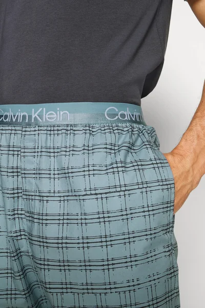 Pánský pyžamový set V109 6MX šedámodrá - Calvin Klein