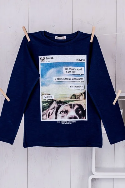 Chlapecké modré tričko se psem FPrice