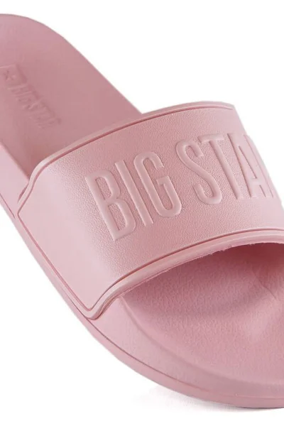 Růžové gumové dámské pantofle Big Star