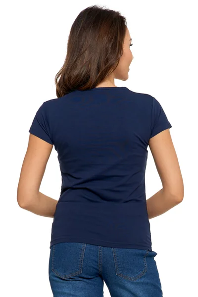 Tmavě modré dámské přiléhavé tričko Moraj