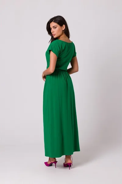Bavlněné dámské denní šaty zelené BeWear