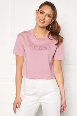 Růžové dámské tričko Guess O1GA05K8HM0