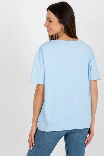 Světle modré dámské tričko FPrice