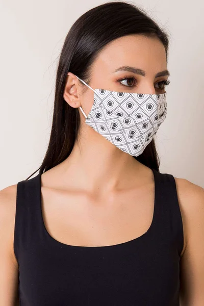 Vzorovaná černobílá ochranná maska FPrice