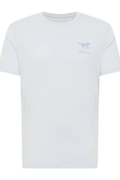 Pánské bavlněné bílé tričko s krátkým rukávem Mustang
