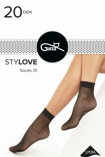 Černé silonové ponožky Gatta