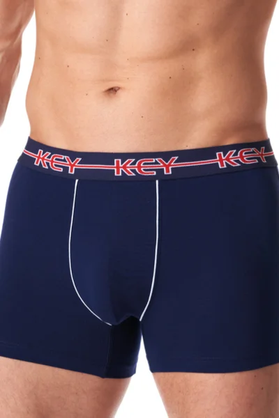 Bavlněné pánské boxerky s příměsí elastanu Key