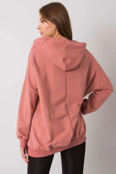 Dusty růžová mikina pro ženy s kapucí FPrice