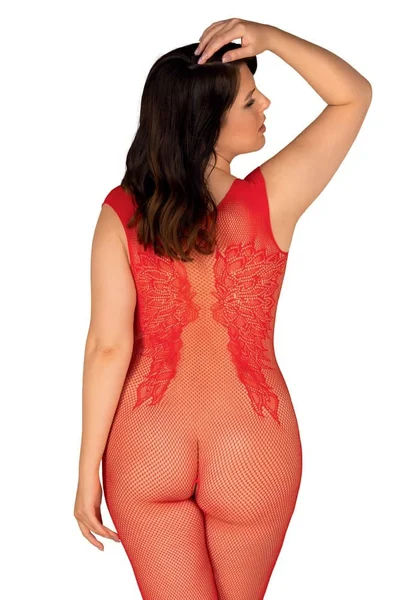 Dámský žhavé body BQ407 bodystocking XLXXL - Obsessive