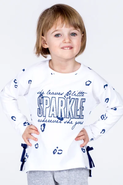 Bílé dívčí vzorované tričko Sparkle FPrice