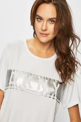 Bílo-stříbrné dámské pyžamo DKNY Tee