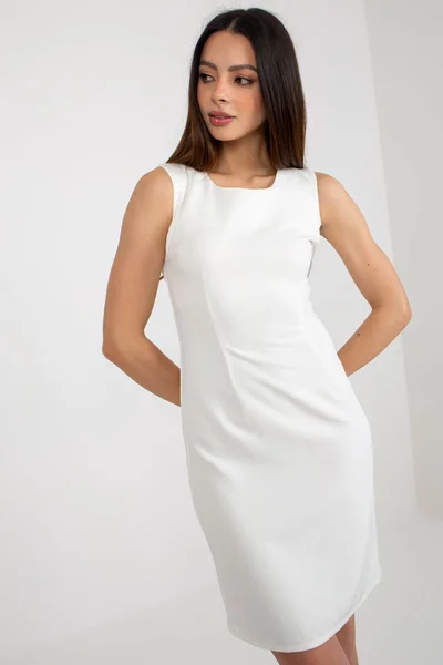 Dámské bílé pouzdrové šaty bez rukávů FPrice