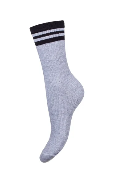 Dámské ponožky Milena P688 Žebrované s proužky F701
