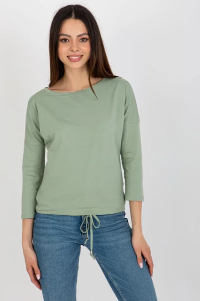 Zelené dámské tričko s 3/4 rukávy FPrice
