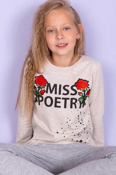 Dívčí béžové tričko s růžemi FPrice