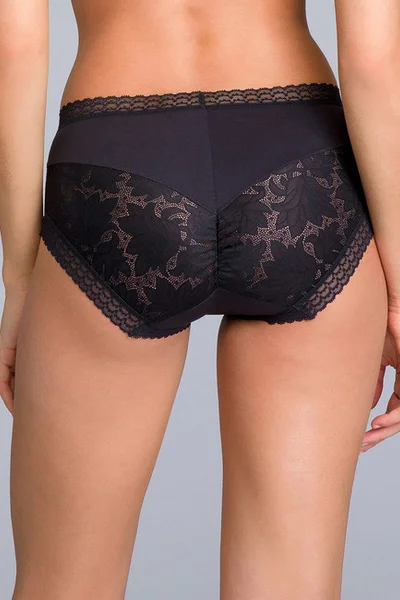 Černé krajkové kalhotky PLAYTEX MIDI BRIEF