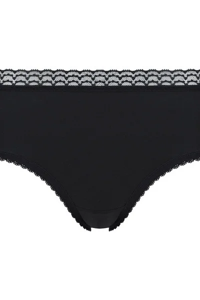 Černé krajkové kalhotky PLAYTEX MIDI BRIEF