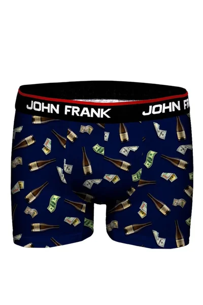 Černé pánské boxerky s potiskem John Frank