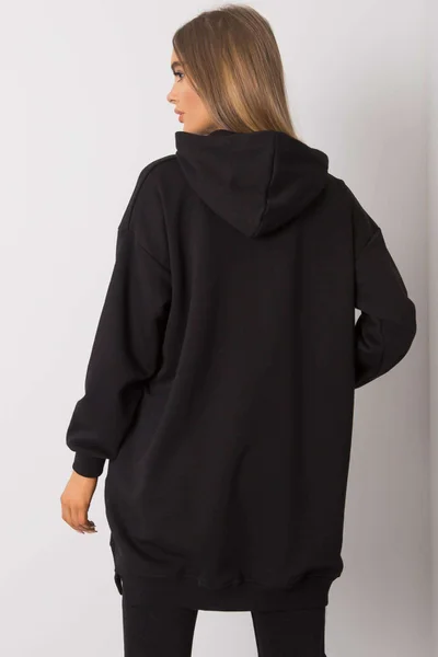 Černá mikina pro ženy s kapucí FPrice