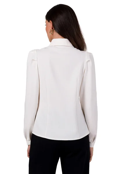 Klasická bílá dámská propínací košile BeWear