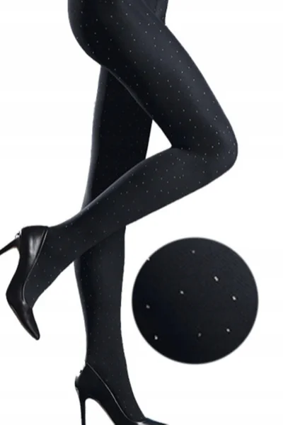 Silnější dámské černé punčochové kalhoty Knittex