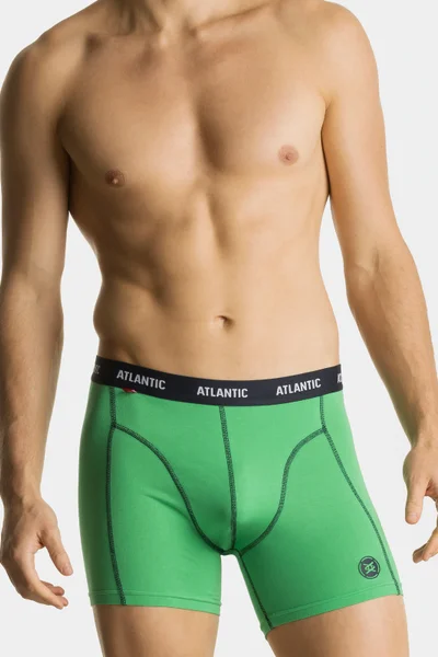 3ks pánské prošívané elastické boxerky Atlantic