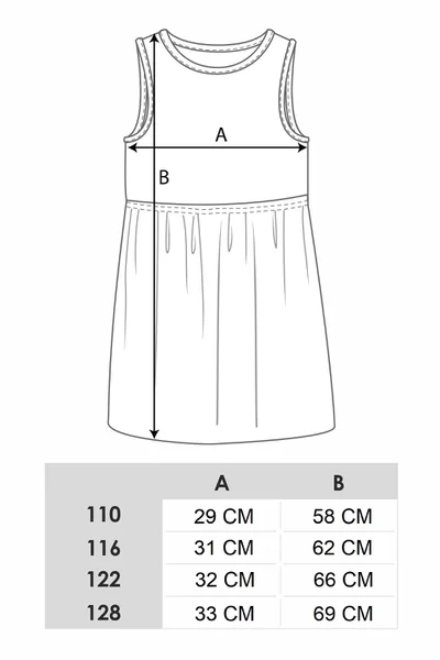 Yoclub Letní dívčí šaty bez rukávů s květinovým vzorem