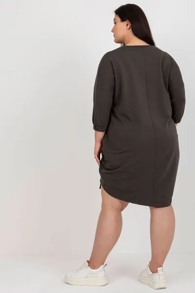 Asymetrická dámská khaki tunika FPrice univerzální velikost