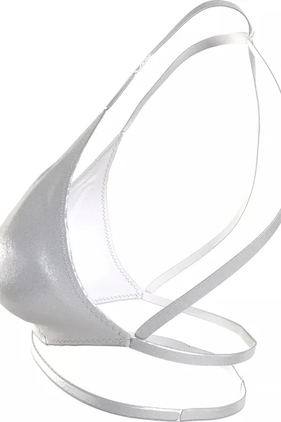 Dámská plavková podprsenka s ozdobným zavazováním Calvin Klein