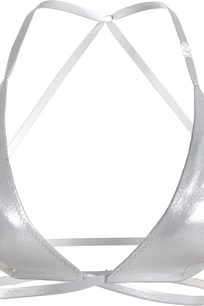 Dámská plavková podprsenka s ozdobným zavazováním Calvin Klein