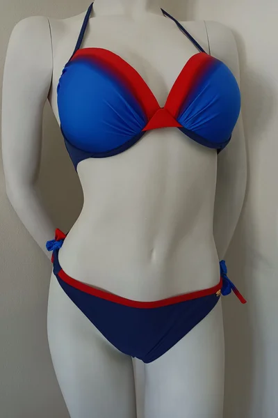 Modro-červené dámské bikiny s vyztuženou podprsenkou Self