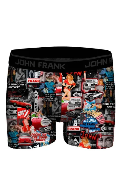 Barevné potištěné pánské boxerky John Frank