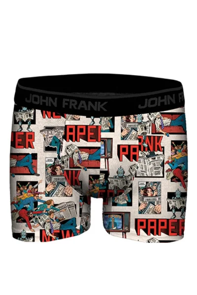 Vtipné pánské bavlněné boxerky s příměsí elastanu John Frank