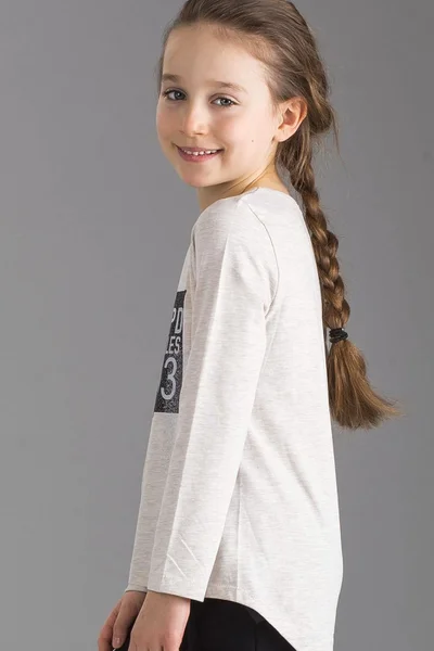 Bílé dívčí tričko s nápisem FPrice